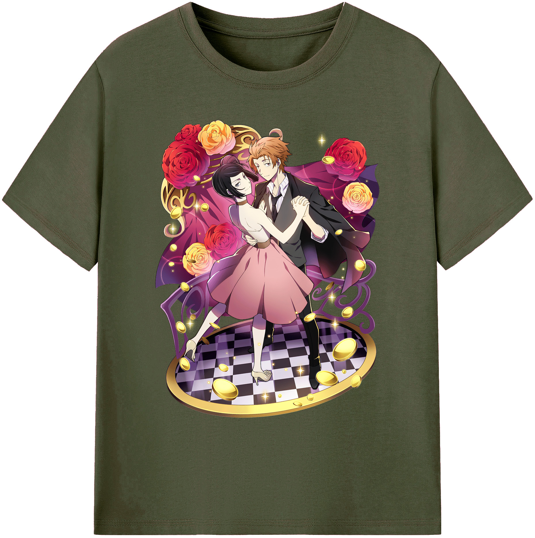 （画像用） 文豪ストレイドッグス Bungo Stray Dogs 綿100％ メンズ半袖Tシャツ｜肌触りやわらか＆通気性